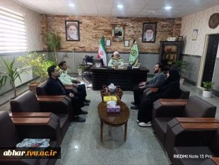 دیدار دانشگاهیان آموزشکده پسران ابهر با فرماندهی نیروی انتظامی شهرستان ابهر